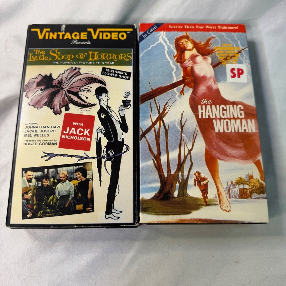 Little Shop of Horrors Hanging Woman VHS Bundle Vintage Horror Cult Classic